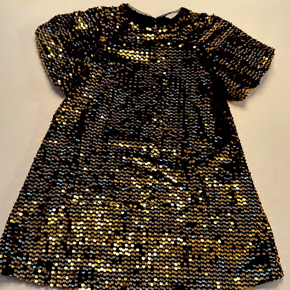 Zara sparkly gold dress size 6 gently used